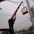 300kgs hydraulic pickup telescopic Boom mini lifting truck crane with Basket for car trailer lift